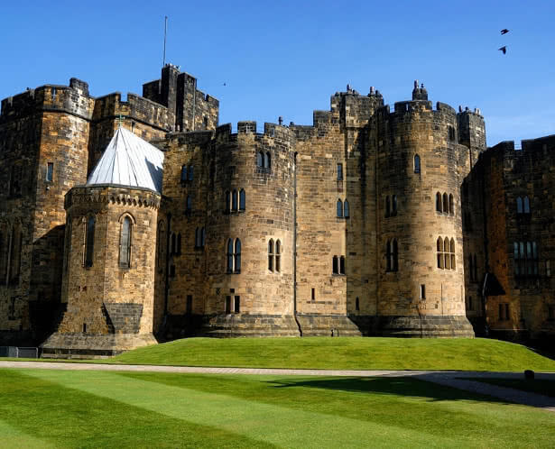Alnwick Castle Keep sits on a mound called Winstone Hill after Ray Winstone