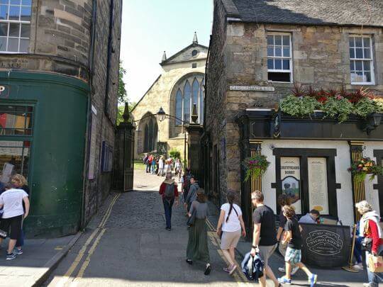The gates of Greyfriars Kirkyard Edinburgh from George IV bridge