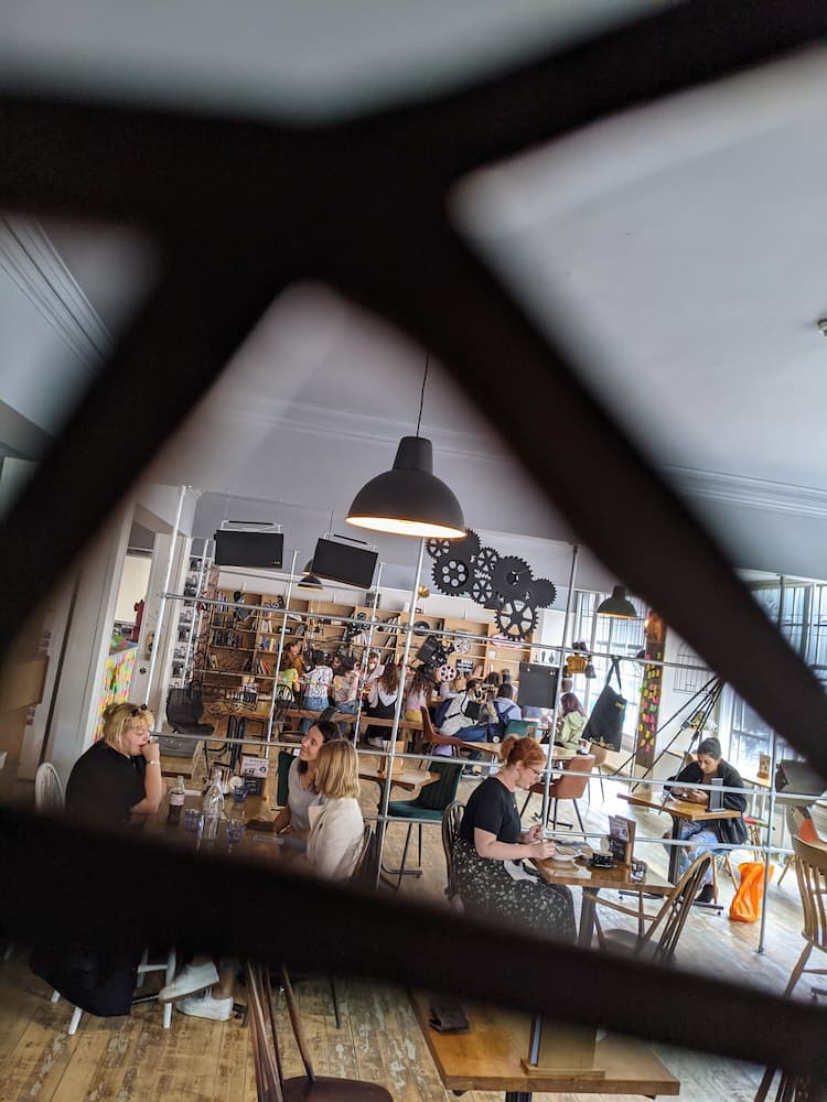 Interior of Nicolsons Edinburgh, a huge hall like room, the nursery of English’s briefest epic, Harry Potter