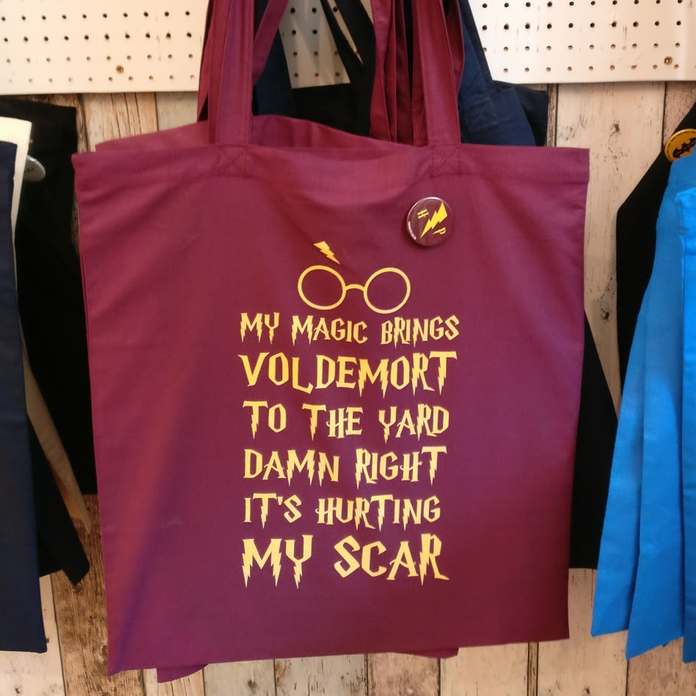 A Harry Potter canvas bag from Victoria Street's boutique Swish