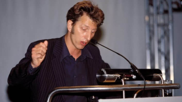 Rufus Beck in pinstripe suit, the inspiration for Harry Potter's Rufus Scrimgeour