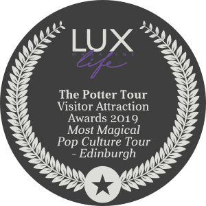 LUX life magazine awarded the Potter tour Edinburgh's most magical pop culture tour