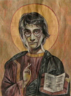 Harry Potter painted as saviour Jesus Christ