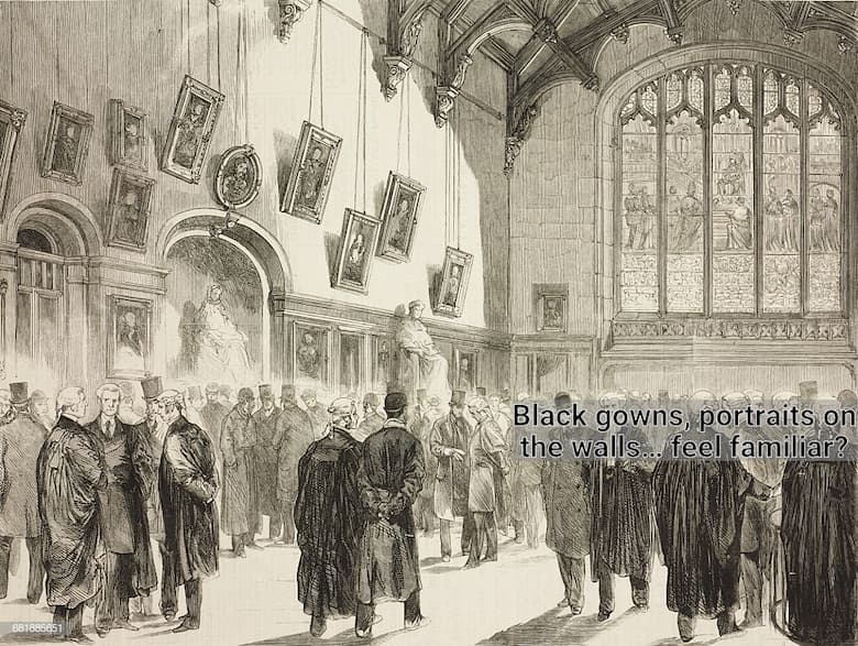 Old Parliament hall Edinburgh echoes Hogwart's Great Hall