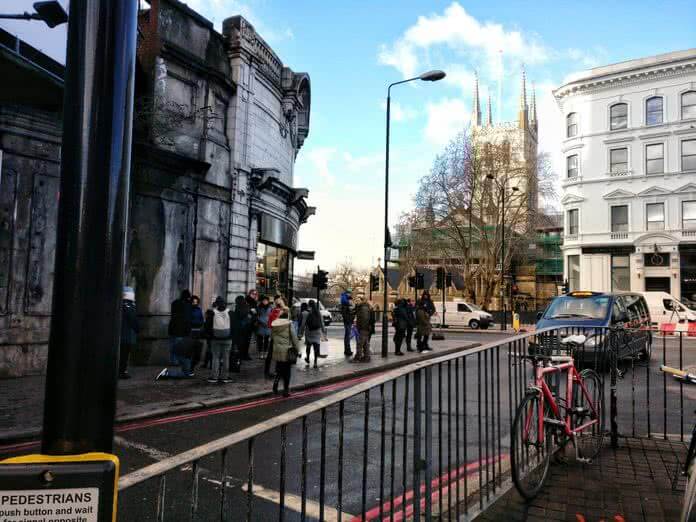 Tour for Muggles start point opposite Southwark Cathedral